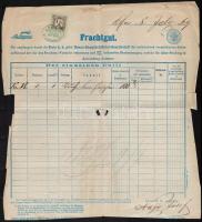 cca 1880 2 db DDSG fuvarlevél / 2 DDSG Bill of freight