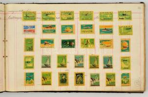 cca 1960 Megközelítőleg 4000 db magyar és külföldi gyufacímke gyűjtemény, többségében mind különböző...