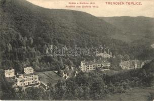 Trencsénteplic, Trencianske Teplice; Kilátás a Stefánia útról / panorama view