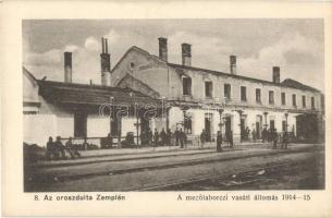 Mezőlaborc, Medzilaborce; Az orosz dúlta Zemplén 8. lerombolt vasútállomás / WWI destroyed railway station