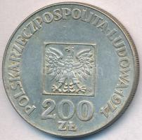 Lengyelország 1974. 200Zl Ag "A Lengyel Népköztársaság 30. évfordulója" T:2 
Poland 1974....