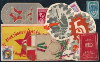 10 db szocreál levélzáró és címke az 1940-es évekből