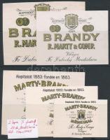 10 db régi italcímke Pozsonyban gyártva / Pressburg beverage labels