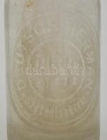 Régi szódás üveg, "Deutscherman Székesfehérvár Szikvizgyára" felirattal, apró lepattanások...