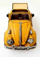 Mustársárga játékautó /  makett fémből, jó állapotban, 32x13 cm