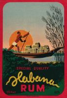 cca 1930 Habana rum italcímke, 14,5x10 cm