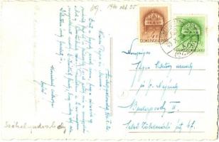 1940 Székelyudvarhely, Odorheiu Secuiesc; Fő tér, templomok, Florian Bogdan üzlete / main square, ch...