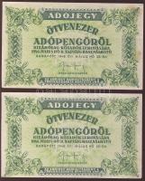 1946. 50.000AP hátoldali vékony betűjű szöveggel (2x) T:II+