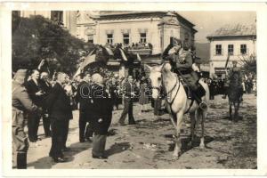 1940 Nagybánya, Baia Mare; bevonulás / entry of the Hungarian troops "vissza" So. Stpl