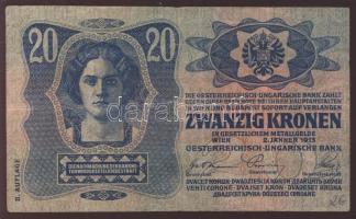 1913. 20K piros "Magyarország" körbélyegzővel T:II-