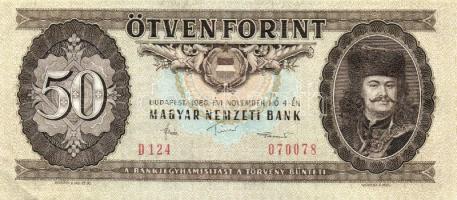 50Ft 1969. (1x), 1975. (2x), 1986. (2x), 1989. (2x) Összesen 7db T:II
