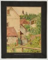 Ing R. Czerny: Városrészlet. akvarell. papír. Jelzett. 18x24 cm