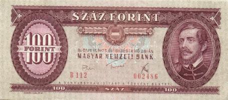 1975. 100Ft (1x) T:II + 1980. 100Ft (6x) T:II Összesen 7db