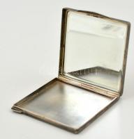Ezüst cigarettatárca geometrikus díszítéssel  7,5x7,5 cm / Silver cigarette holder 102,5 g