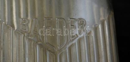 Baeder formába nyomott, jelzett üveg 20 cm