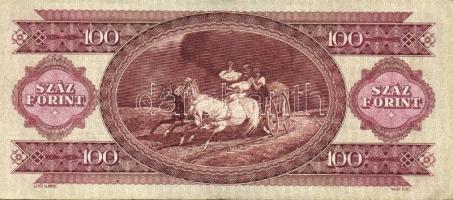 1968. 100Ft 2 klf variánsban, első aláírás "B" betű után kezdődik, második aláíró betűi ki...