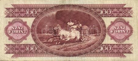 1968. 100Ft 2 klf variánsban, első aláírás "B" betű után kezdődik, második aláíró betűi ki...