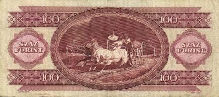 1968. 100Ft 2 klf variánsban, első aláírás "B" betű után kezdődik, második aláíró betűi ki...