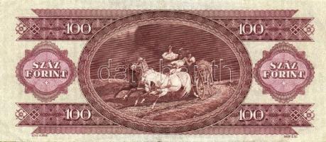 1968. 100Ft 2 klf variánsban, első aláírás "B" betű után kezdődik, második aláíró betűi ki...