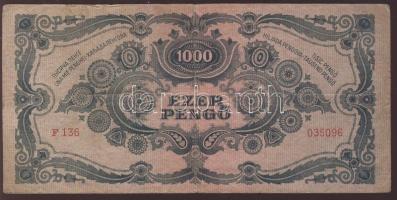 1945. 1000P "egyenes tetejű" 3-sal T:II-
