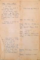 Vaszary János (1899-1963) Los cementerios című színdarabjának kézirata végig magyar nyelven. Összese...