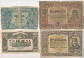 7db-os vegyes magyar korona bankjegy tétel T:III-,IV