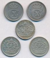 Dánia 1919-1921. 25ö Ag (2xklf) + Svédország 1956-1961. 25ö Ag (3xklf) T:2,2-
Denmark 1919-1921. 25...