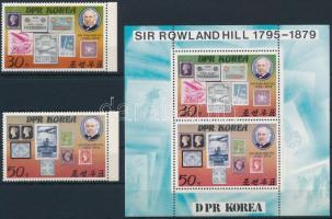 Rowland Hill ívszéli sor + kisív Rowland Hill margin set + mini sheet