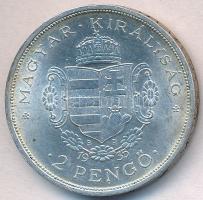 1935. 2P Ag "Rákóczi" T:1-,2 
Adamo P7.2