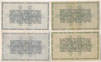 10db-os vegyes magyar adópengő bankjegy tétel, közte vágáshibás T:II--III-