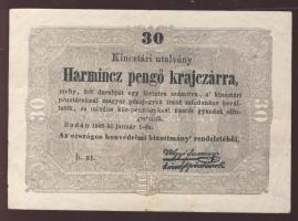 1849. 30kr "Kossuth bankó" T:II