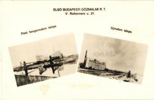 Budapest, az Első Budapesti Gőzmalom Rt. malmai (Pesti hengermalom telep, Újmalom telepe); Rothermere u. 27. Klösz György és fia (fl)