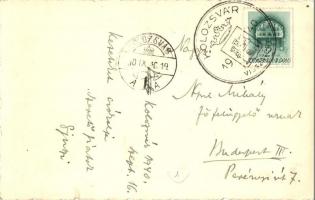 Kolozsvár, Cluj; Látkép repülőgépről / aerial view, '1940 Kolozsvár visszatért' So. Stpl. ...