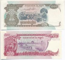 Kambodzsa 1996. 500R + 1999. 1000R + 2001. 100R (2x) + 2002. 50R + 500R T:I,I-
Cambodia 1996. 500 R...