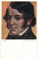 3 db régi zeneszerzős művészlap / 3 pre-1945 musician art postcards; Schubert, Mozart, Chopin