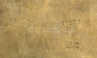 Christofle tálca "Royal Nagy Szálloda" felirattal, ezüstözött alpakka, 40×30 cm