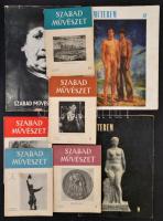 1952-1958 8 db művészeti folyóirat (Szabad művészet, Műterem)