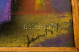 Jándi jelzéssel: Anya a gyermekével. Pasztell, papír, üvegezett keretben, 32×24 cm