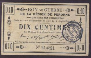 Franciaország/Peronne 1915. 10c T:II-