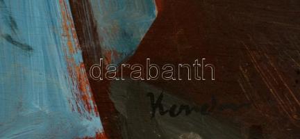 Kondor jelzéssel: Angyal. Olaj, falemez, hibás, 55×31 cm