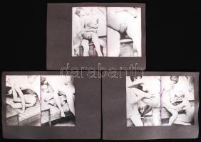 cca 1960 26 db pornográf fénykép, albumlapokra ragasztva, 13×10 cm