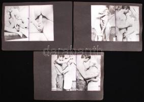 cca 1960 26 db pornográf fénykép, albumlapokra ragasztva, 13×10 cm