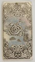 Tibeti ezüst (Ag. 50% alatti ezüst tartalommal)  horoszkóp plakett, jelzett, 9,5×5 cm