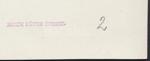 cca 1940 Reich Péter Cornel vintage szociofotója, hátoldalán pecséttel jelzett, 19x13cm