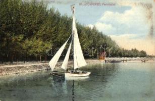 6 db RÉGI magyar városképes lap, Balaton és környéke / 6 pre-1945 Hungarian town-view postcards