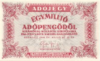 1946. 1000.000AP (3x) v.j. nélküli papíron T:I