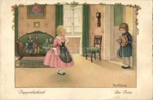 Puppenhochzeit, Der Freier / Doll wedding, A. R. Nr. 1362. s: Pauli Ebner (fa)