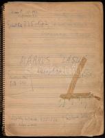 Márkus László (1927-1985) színművész kottája, többségében kézzel írt, egy része fénymásolt, spiráloz...