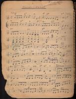 Márkus László (1927-1985) színművész kottája, többségében kézzel írt, egy része fénymásolt, spiráloz...