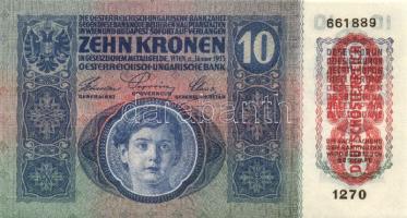 1915. 10K (2x) "Deutschösterreich" fny-sal , egymásutáni sorszámokkal T:I